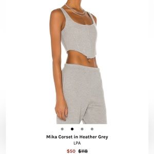LPA grey corset tank top